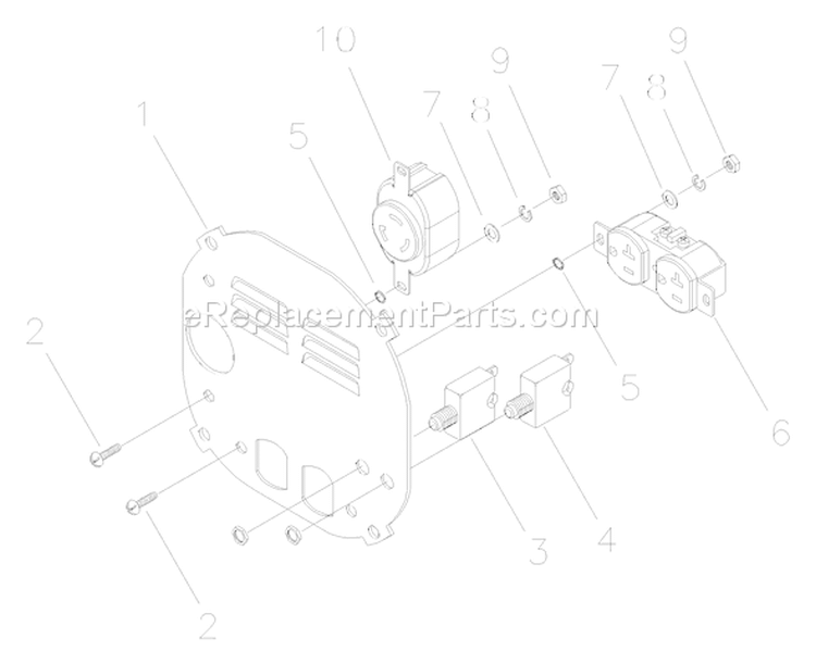 Page A Diagram and Parts List for 1667-0  Briggs and Stratton Generator